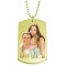 Personalized gold-plated color-mode dog tag w/free necklace 