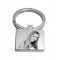 Personalized photo-engraved square key-chain 