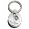 Personalized photo-engraved oval key-chain 