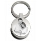 Personalized photo-engraved oval key-chain 