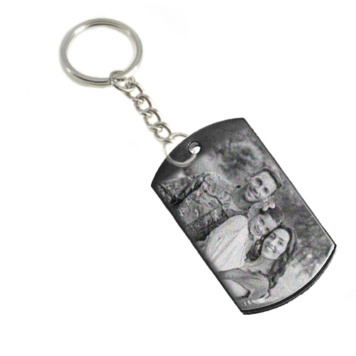 Personalized dog tag key-chain (Black)