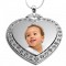Personalized color-mode heart with sparkling stones