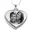 Personalized stainless-steel photo-engraved elegant heart 