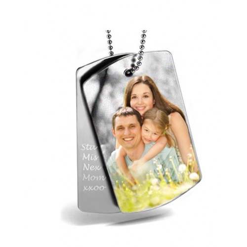 Personalized color-mode double dog tag 