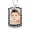 Personalized color-mode dog tag w/sparkling cubics 